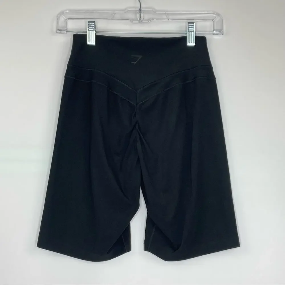Gymshark Whitney Simmons black bike shorts sporty athleisure activewear running